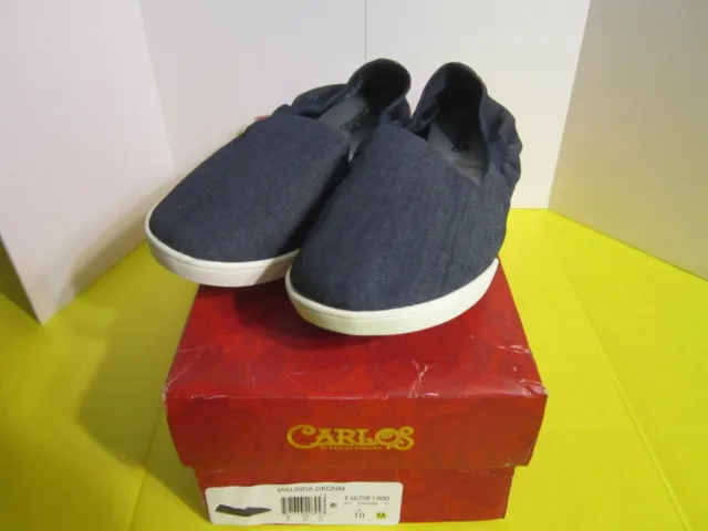 Carlos By Carlos Santana Women's Malinda Slip-On Flat Shoes Dark Denim Size 10M
