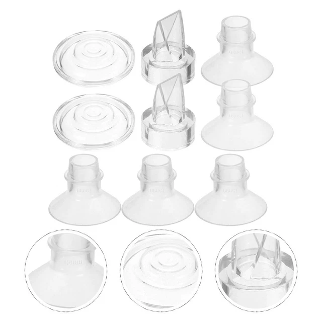 1 juego de diafragmas de silicona válvulas pico de pato insertos de brida de extractor de mama portátiles