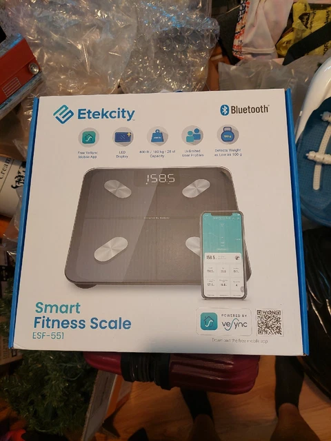 Escala inteligente Etekcity ESF-551 precisa Bluetooth - negra