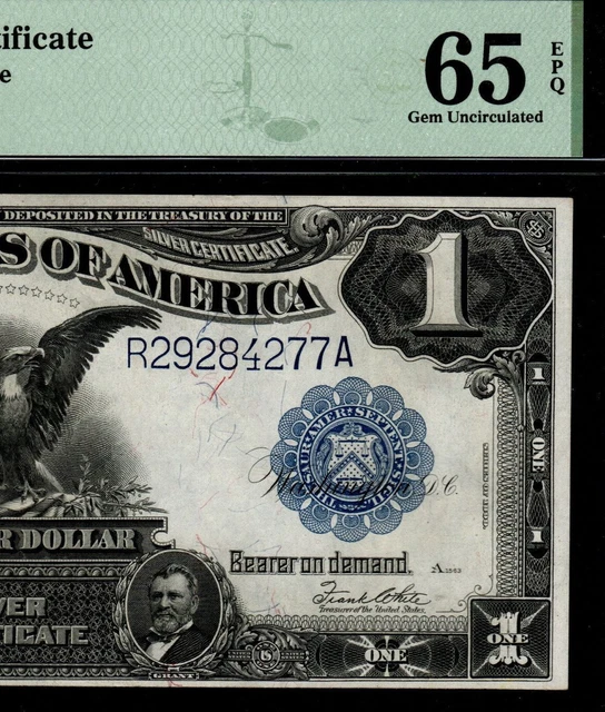 Fr 236 1899 $1 Silver Certificate PMG 65 EPQ BLACK EAGLE R29284277A