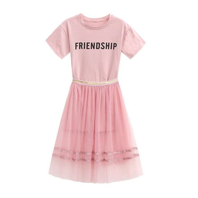 T-Shirt E Gonna Manica Corta Set Abbigliamento Set 4-13year per Bambini Abito