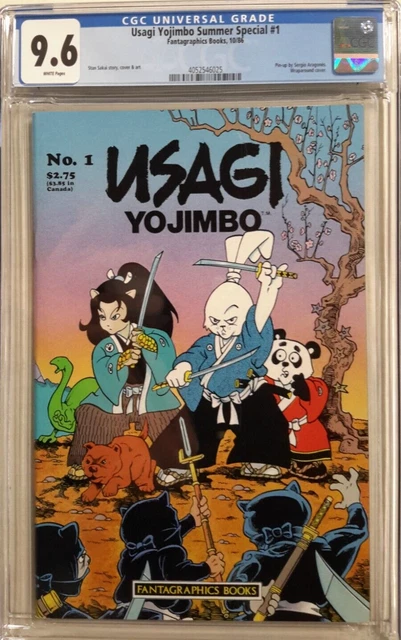 🔥Usagi Yojimbo Summer Special #1 Cgc 9.6*Fantagraphics, 1986*White❄Pages*Sakai*