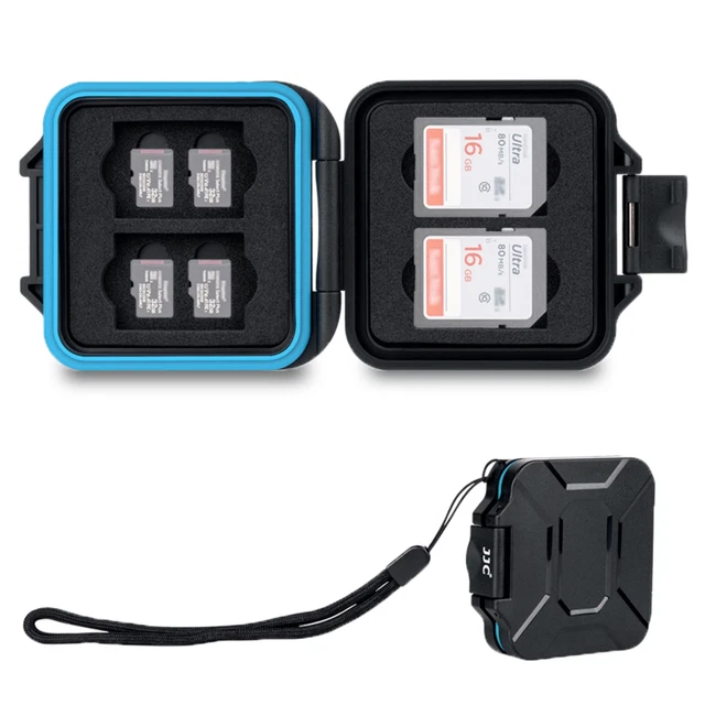12 ranuras portátil para tarjeta de memoria SD Micro SD, resistente al agua, antichoques