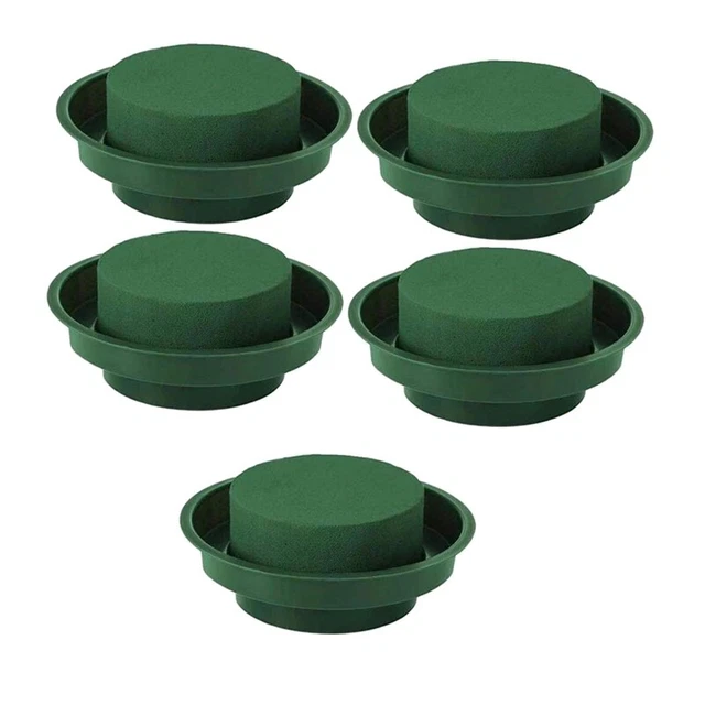 5 Pezzi di Kit di Composizione Floreale DIY Schiuma Floreale Bagnata Rotond N9X9