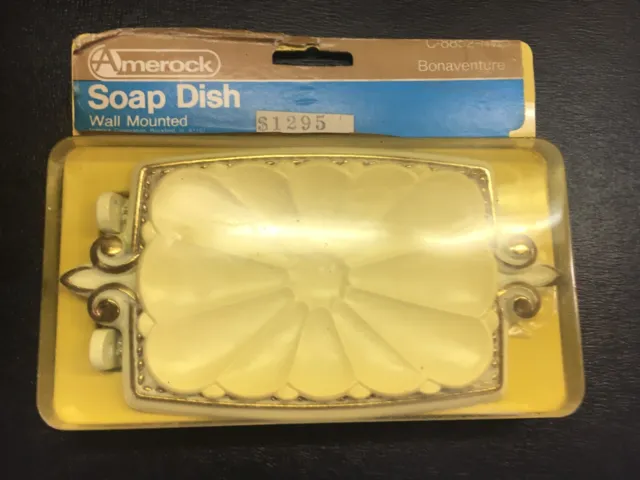 vintage Amerock wall mount Soap Dish Bonaventure NOS mid century
