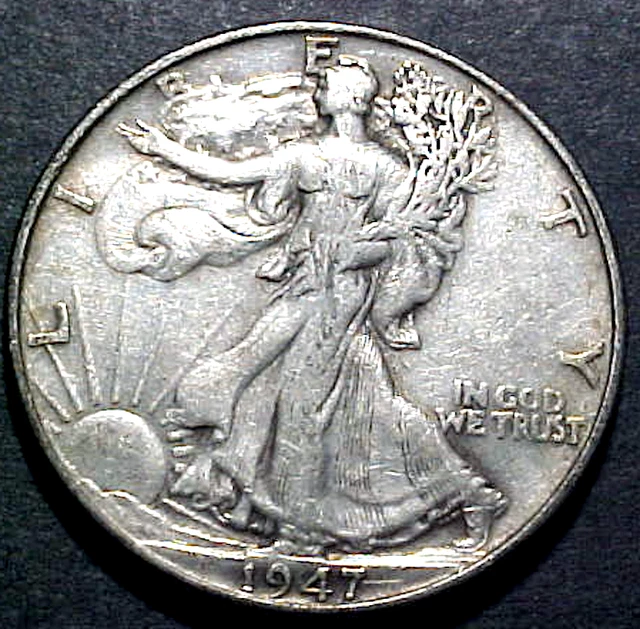 1947 Walking Liberty Half Dollar...............min. Bid .01 & No Reserve!