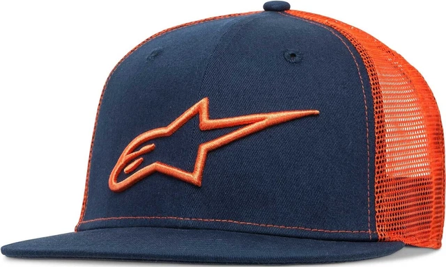 Alpine Stars Corp Trucker Mens Headwear Cap - KTM ORANGE BLUE All Sizes