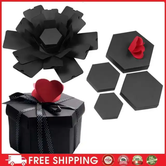 Surprise Hexagonal Exploding Box DIY Photo Albums Scrapbook Girls Valentine Gift