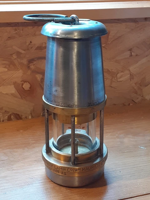THE WOLF SAFETY LAMP Co (Wm MAURICE) Ltd SHEFFIELD miners lamp TYPE FS