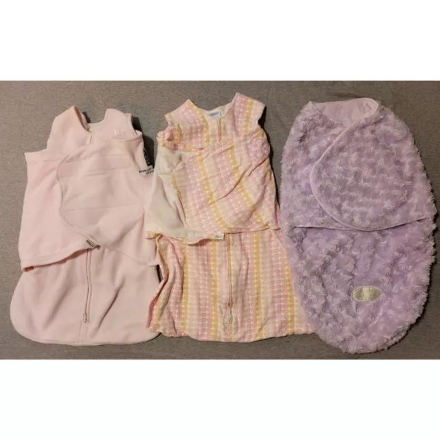 Baby Girl Swaddle Sleepsacks  & Swaddle Lot of 3 Pieces Size Newborn, 3-6 Mos