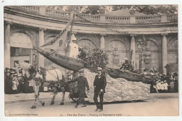 NANCY - CPA 54 - Fetes des Fleurs - September 1909 - Char Place de la Carriere