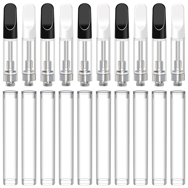 Cartucho de almacenamiento vacío, vidrio y cerámica, blanco y negro, nuevo y recargable