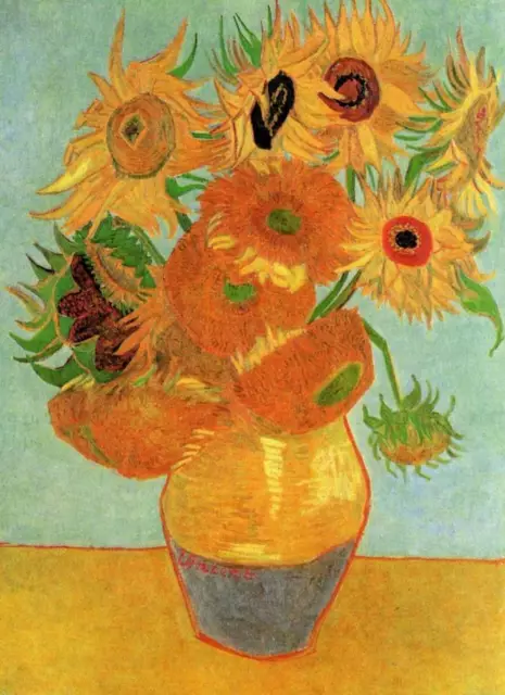 VINCENT VAN GOGH - Sunflowers - QUALITY Canvas Art Print - 12x8" Size