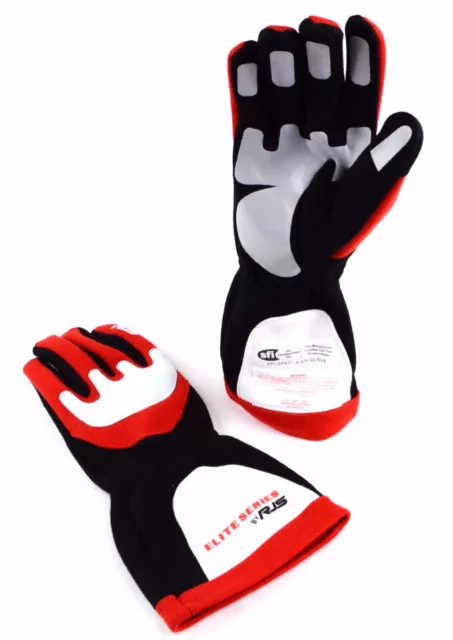 Rjs Racing Sfi 3.3/5 Elite Driving Racing Gloves Red Size Medium  600030129