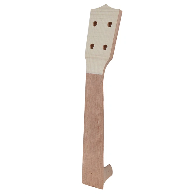 Ukulele Neck for 26'' Tenor Hawaii Guitar Luthier DIY Parts Okoume Maple 4 holes
