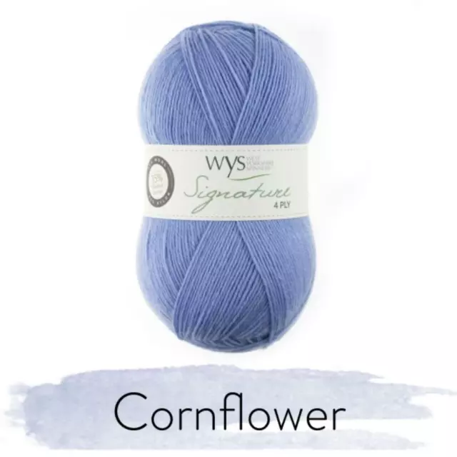 Wys Signatur 4 Ply Florist Strickwolle Garn 100g - 325 Kornblume