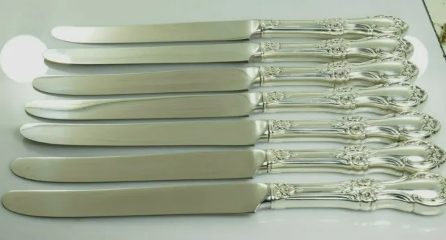 International Wild Rose New French Hollow Knife Set of 7 - 9 1/4"