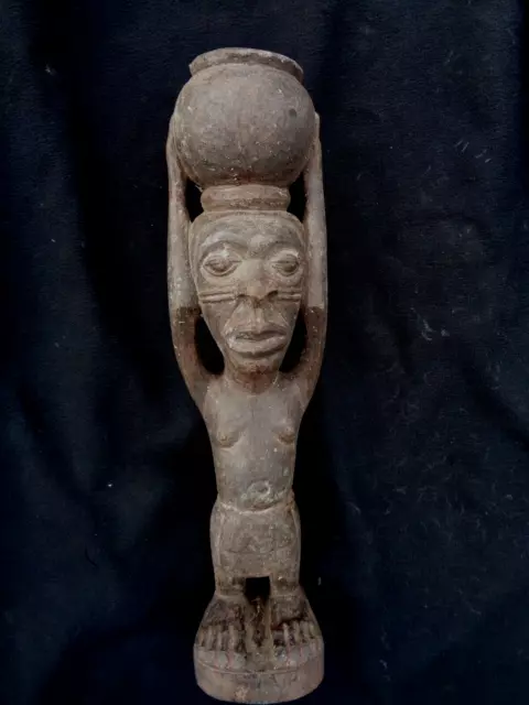 porteuse de coupe Makonde 32 cm art africain afrikanische Kunst