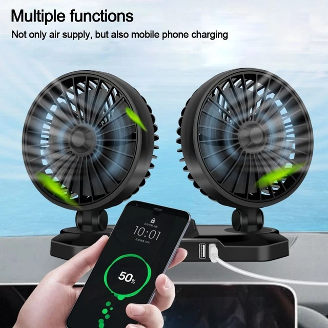 de voiture de refroidissement Ventilateur de voiture Usb à double tête