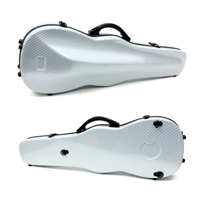 4/4 Full Size Violin Case Composite Carbon Fiber Hard Case White color