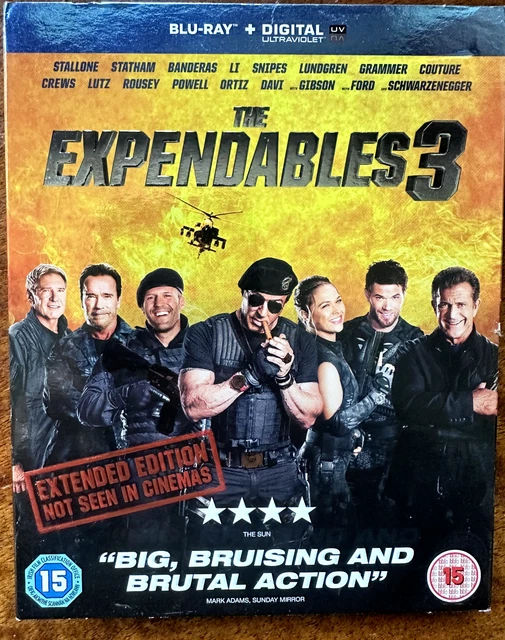 The Expendables 3 DVD 2014 Action Film Largeur/Sylvester Stallone + Housse