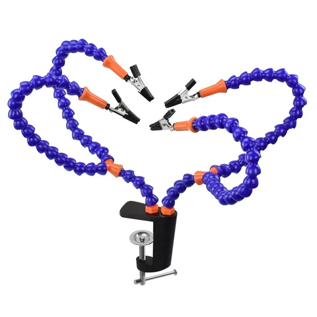 Kit De 8 Troisièmes Mains Magnétiques Pour Soudure - Bras Flexibles Avec Pinces Crocodiles