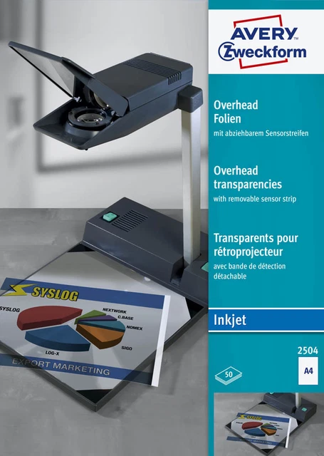 AVERY Zweckform InkJet-Folien Nr. 2504 beschichtet mit kopfseitig ablösbaren Sen