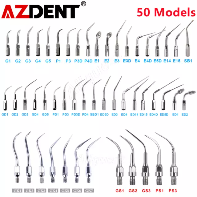 AZDENT Dental Ultrasonic Scaler Scaling Endo Perio Tips Fit EMS/SATELEC