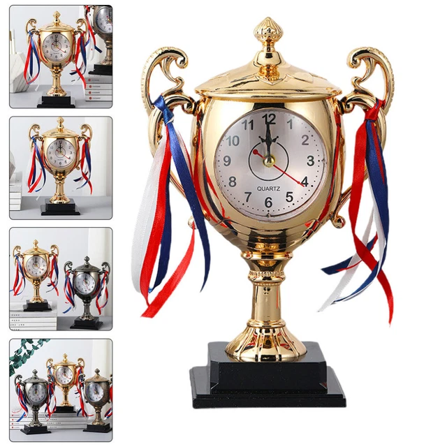 Trofeo de plástico pequeño reloj alarma reloj para dormir divertido reloj alarma relojes decorar