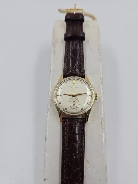 Vintage Lord Elgin "Chevrolet " 14kt Solid Gold Mens Watch