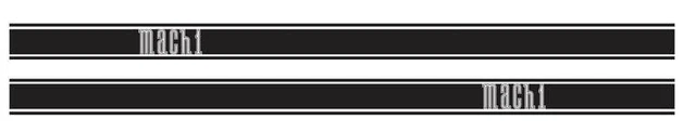 2003-04 Ford Mustang; Mach 1 Side Stripe Decal Kit; Black