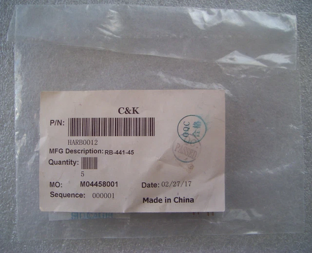 C&K RB Series RB-441-45 Sensor Switch