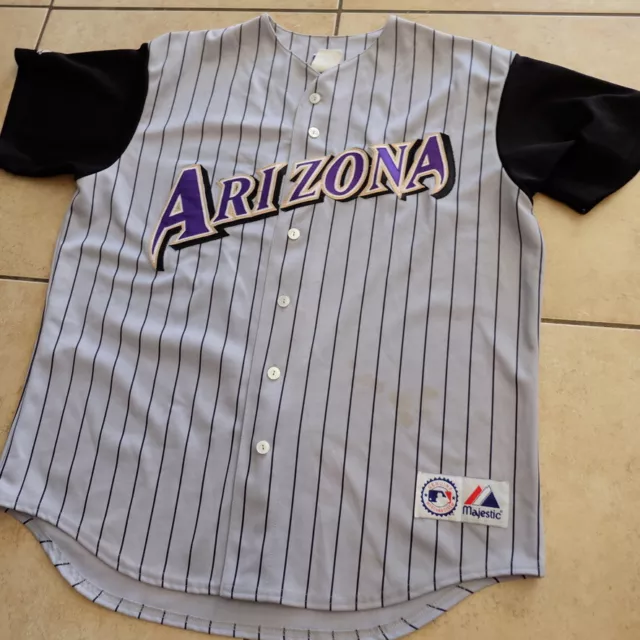 Arizona Diamondbacks Majestic Jersey Blank NNOB White Purple Teal - Size 2XL
