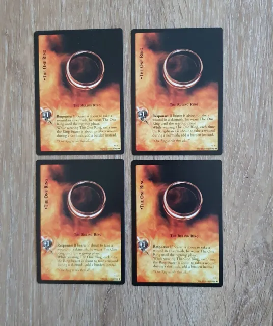 4x Der eine Ring / The One Ring Herr Der Ringe Sammelkarten TCG