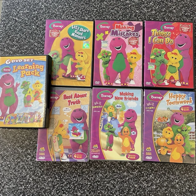 BARNEY DVD LOT 12 Disc Learning Pack Region 3 Children Kids English BARNEY DVD LOT 12 Disc Learning Pack Region 3 Children Kids English