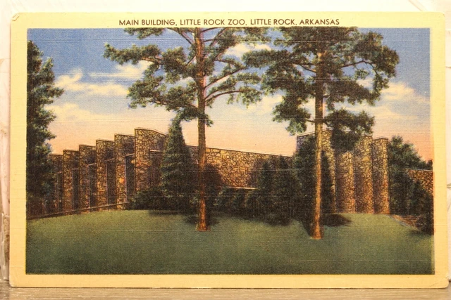 Arkansas AR Little Rock Zoo Main Building Postcard Old Vintage Card View Post PC