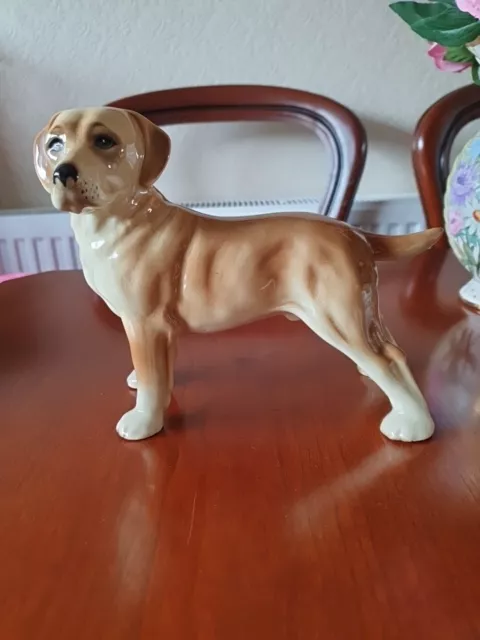 Large vintage Cooper craft ceramic Golden Labrador dog figurine