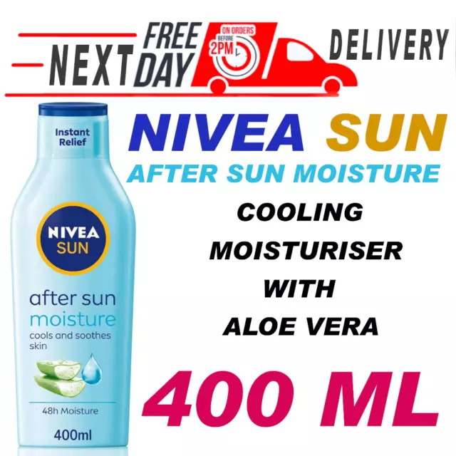 NIVEA SUN After Sun Moisturising Soothing Lotion, 400 ml, Cooling Moisturiser