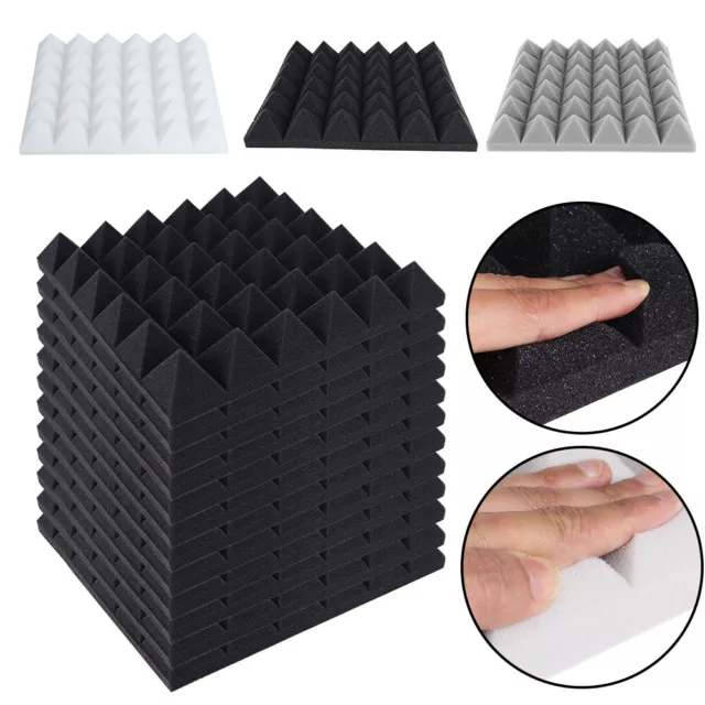 Foam Acoustic Panels Soundproofing Foam Insulation Pads Tiles Studio Wall Noise