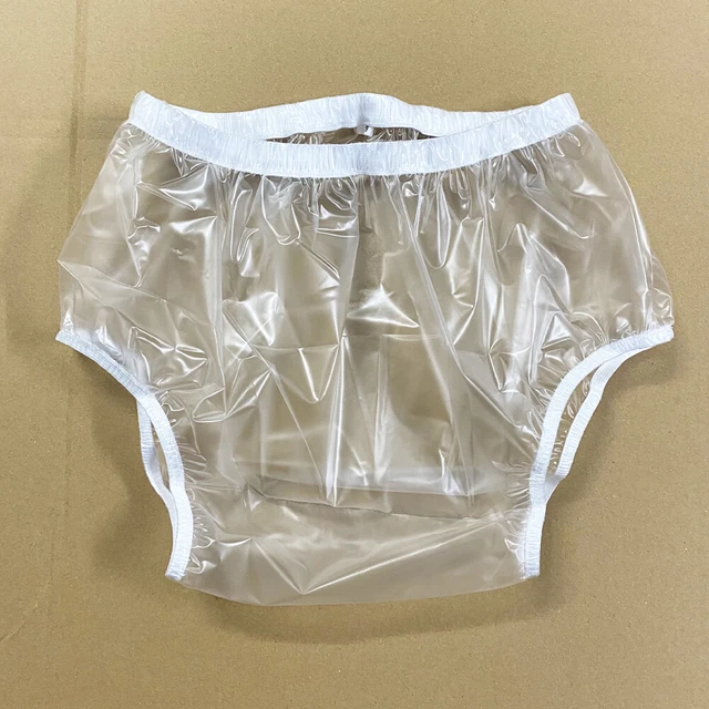 CLEAR PVC PLASTIC Pants Adult DIAPER NAPPY Incontinence Underwear