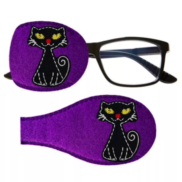 New Black Cat Reusable Fabric Cloth Lazy Eye Patch Occlusion Therapy Amblyopia