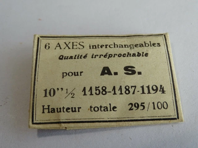 Axe De Balancier Pour Horlogerie RONDA - Référence AS 10 1/2 - Neuf - France