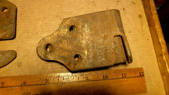 8 Heavy Duty 1/4" Steel Barn door Gate Latch Plates antique vintage old hardware 4