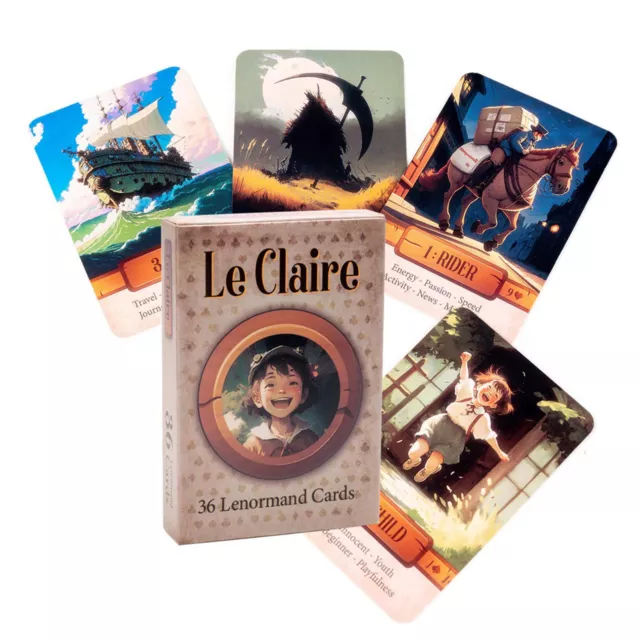Le Claire Lenormand Tarot Oracle Deck 36Cards Family Party Board Game Tarot Card