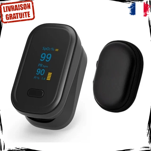 Oxymètre De Pouls Et Tensiomètre Digital Pour Doigt - Mesure De La Fréquence Cardiaque Et De L'oxygène Dans Le Sang
