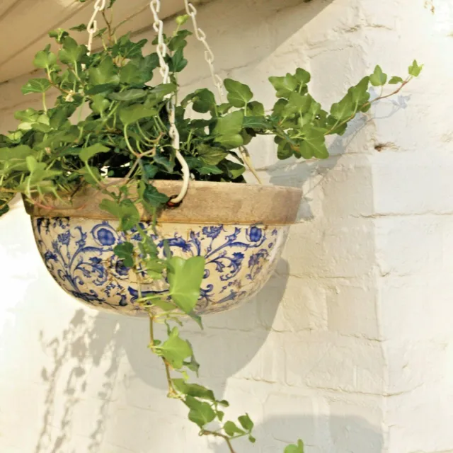 Blumenampel-Hanging Basket -Aged Keramik Hänge Ampel Blumen Topf  AC 03