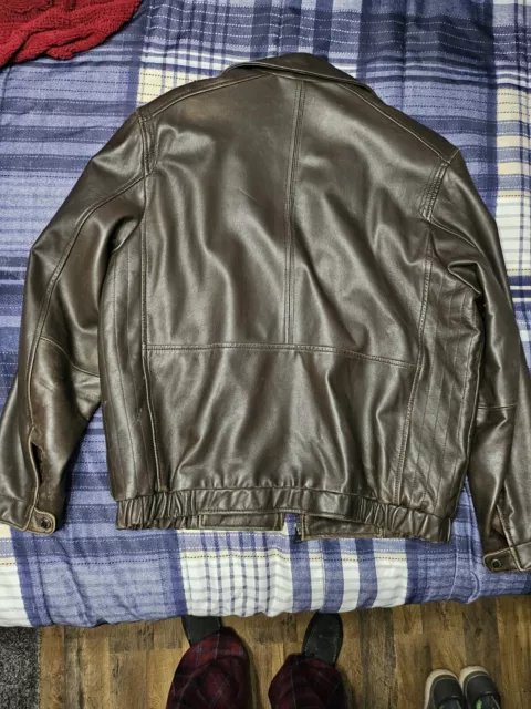 ARMANI COLLEZIONI LAMBSKIN Leather Jacket Size Large Men’s $20.72 ...