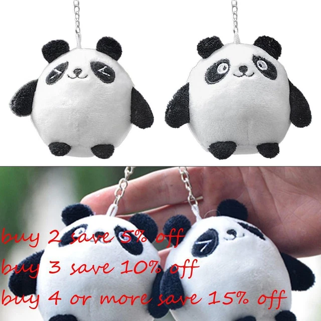 Cartoon Home Decor Keychain Pendant Backpack Key Accessory Plush Doll Panda Toy