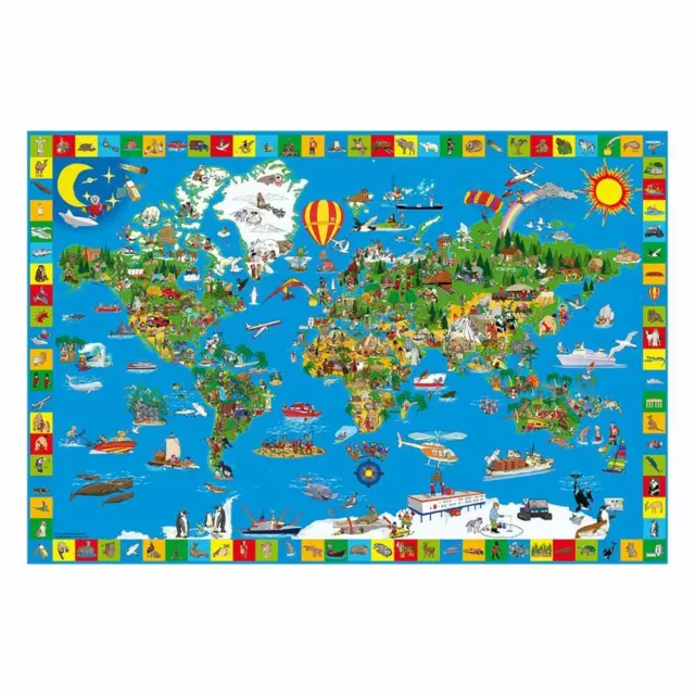 Schmidt Spiele Deine bunte Erde, Puzzle pour enfants, Standard 200 pièces, Pu...