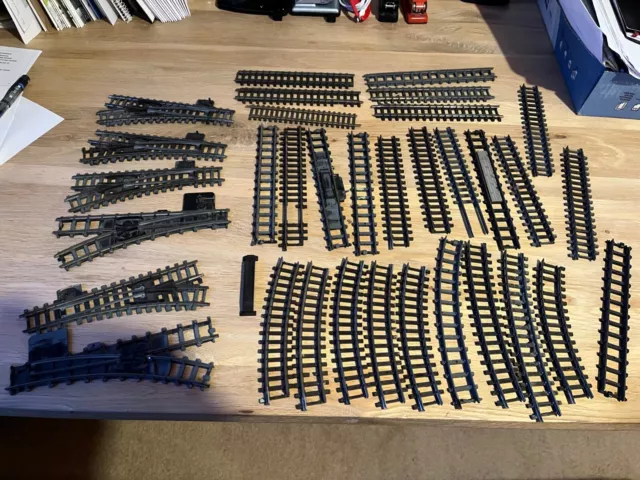 OO Gauge Job Lot Of 34 approx Triang  Steel Track pieces in Used condition